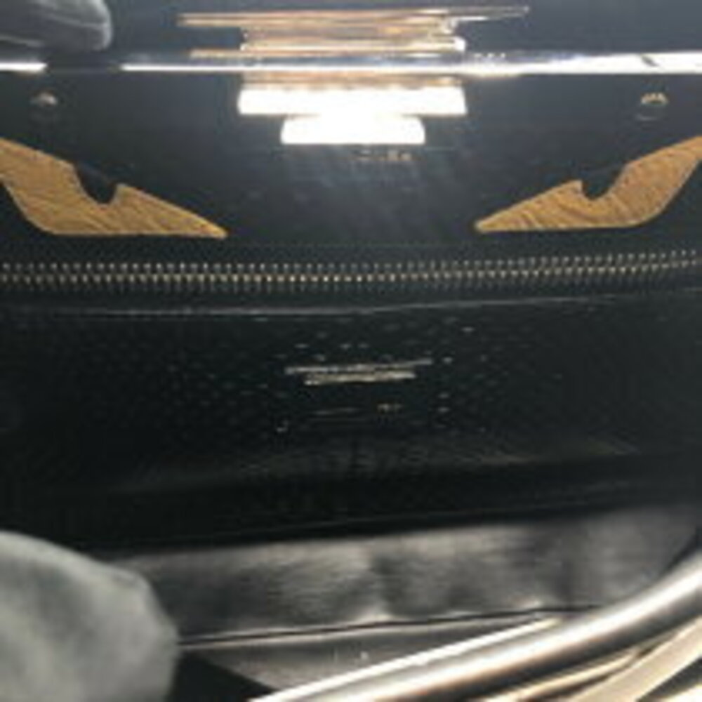 Fendi Peekaboo Bugs Regular Black Leather Shoulder Bag - Picture 5 of 11